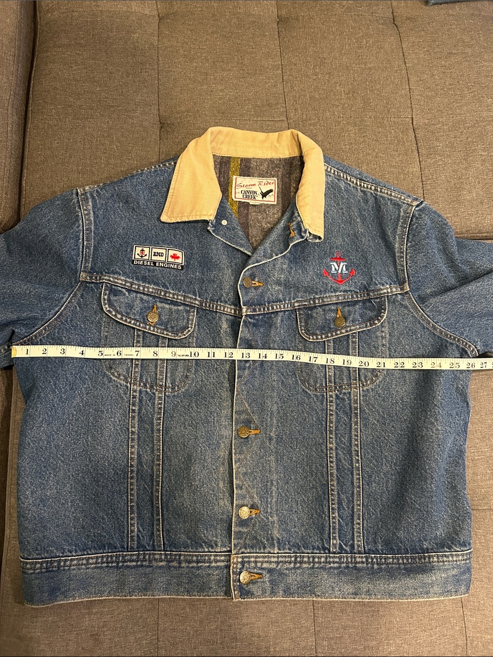 Vintage Storm Rider by Canyon Creek Blanket Lined Denim Jean Jacket Size 48 XL - Picture 14 of 16